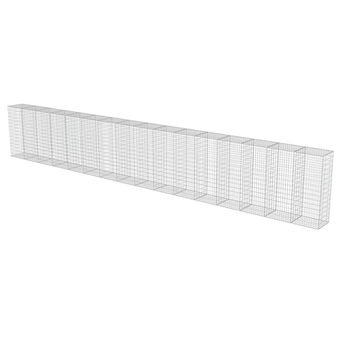 Perete gabion cu capace, 900 x 50 x 150 cm, oțel galvanizat - WALTI WALTI