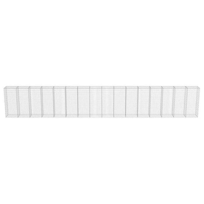 Perete gabion cu capace, 900 x 50 x 150 cm, oțel galvanizat - WALTI WALTI
