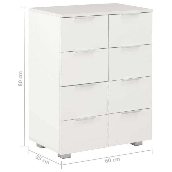 Dulap, alb extralucios, 60x35x80 cm, lemn prelucrat - WALTI WALTI