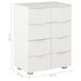 Dulap, alb extralucios, 60x35x80 cm, lemn prelucrat - WALTI WALTI