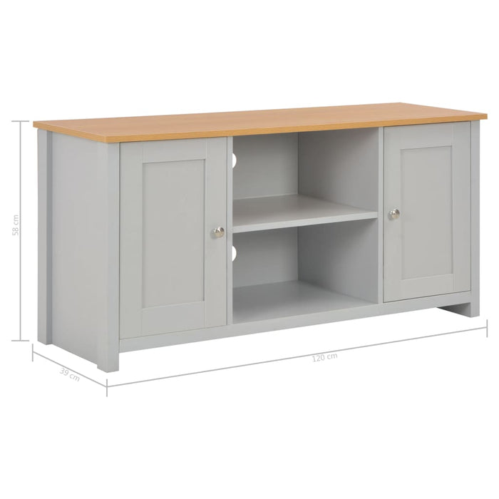 Comodă TV, gri, 120 x 39 x 58 cm - WALTI WALTI