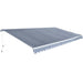 Copertină pliabilă acționată manual, albastru/alb, 600 cm - WALTI WALTI
