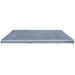 Copertină pliabilă acționată manual, albastru/alb, 600 cm - WALTI WALTI