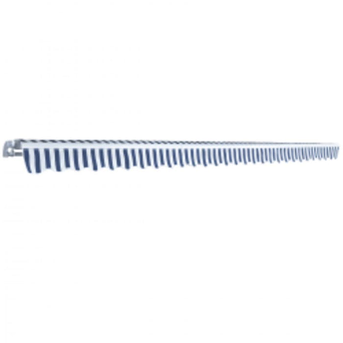 Copertină pliabilă acționată manual, albastru/alb, 600 cm - WALTI WALTI