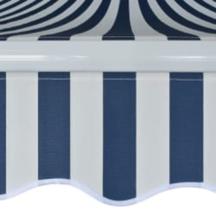 Copertină pliabilă acționată manual, albastru/alb, 600 cm - WALTI WALTI