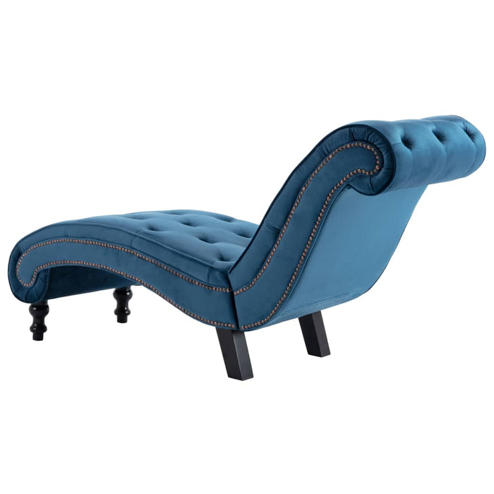 Șezlong, albastru, catifea - WALTI WALTI