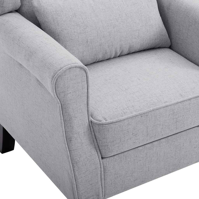 Fotoliu, gri deschis, material textil - WALTI WALTI