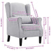Fotoliu, gri deschis, material textil - WALTI WALTI
