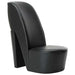 Scaun, design toc înalt, negru, piele ecologică - WALTI WALTI
