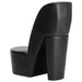 Scaun, design toc înalt, negru, piele ecologică - WALTI WALTI