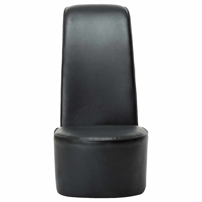 Scaun, design toc înalt, negru, piele ecologică - WALTI WALTI