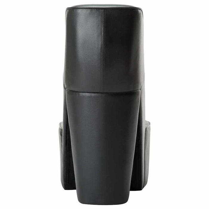 Scaun, design toc înalt, negru, piele ecologică - WALTI WALTI