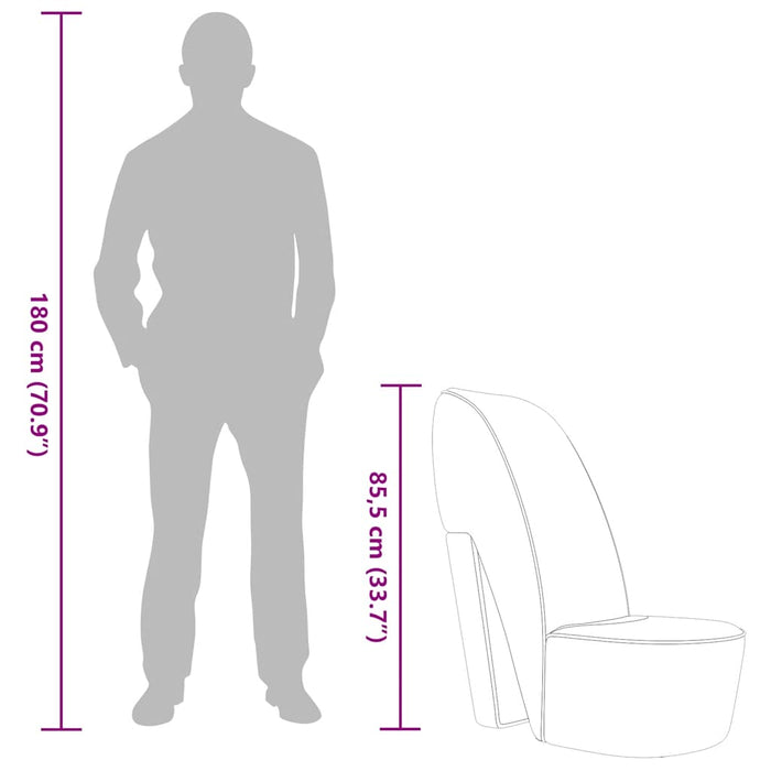 Scaun, design toc înalt, auriu, piele ecologică - WALTI WALTI