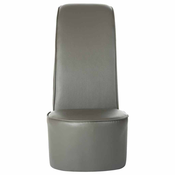 Scaun, design toc înalt, gri, piele artificială WALTI