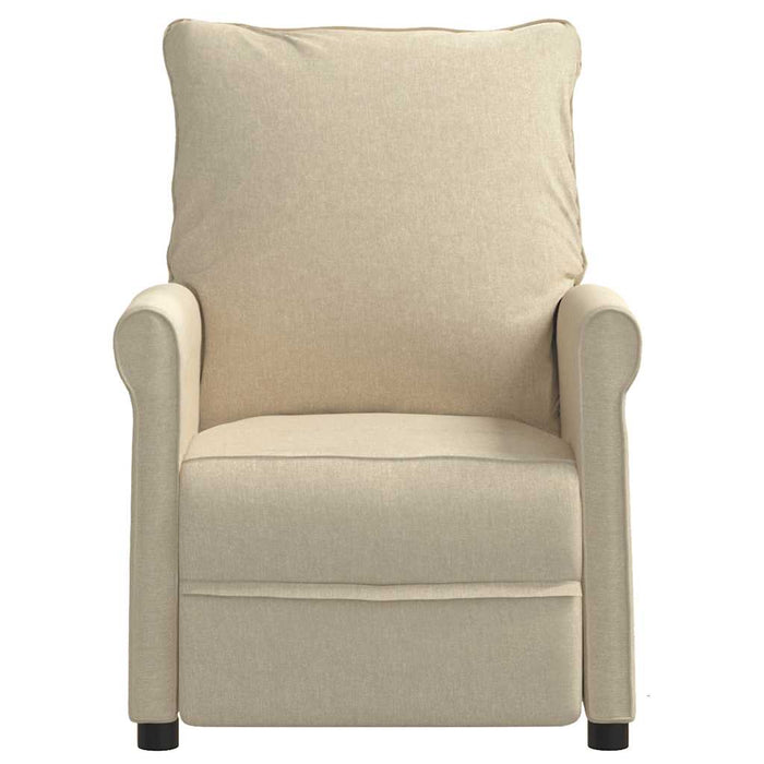 Fotoliu rabatabil, crem, material textil WALTI