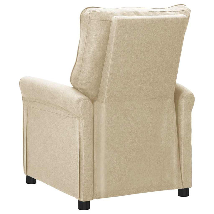 Fotoliu rabatabil, crem, material textil WALTI