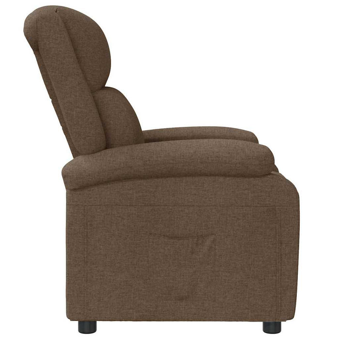 Fotoliu rabatabil, maro, material textil WALTI