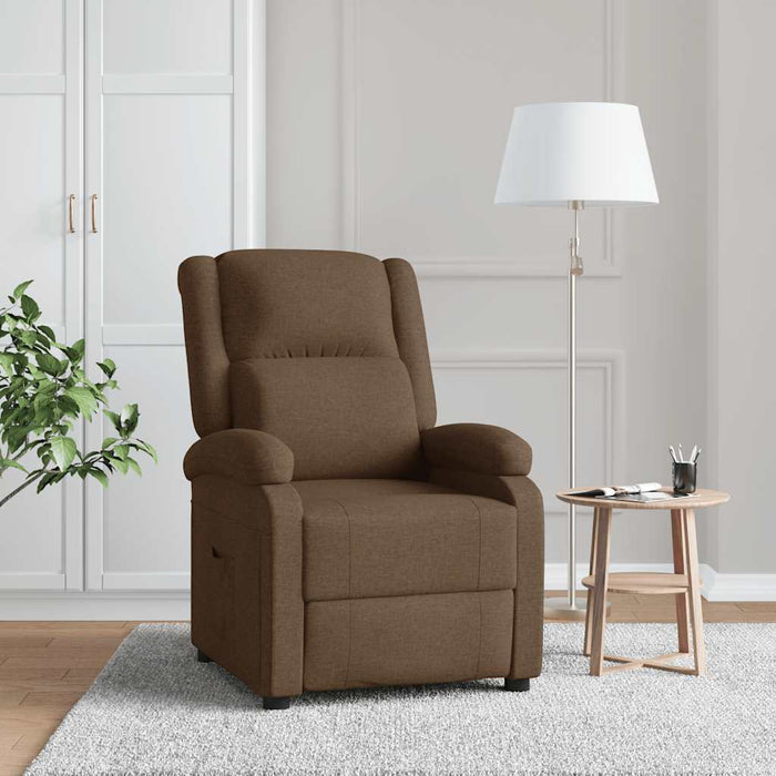 Fotoliu rabatabil, maro, material textil WALTI