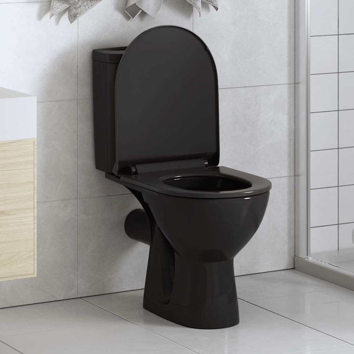 Capac WC cu închidere silențioasă, eliberare rapidă, negru - WALTI WALTI