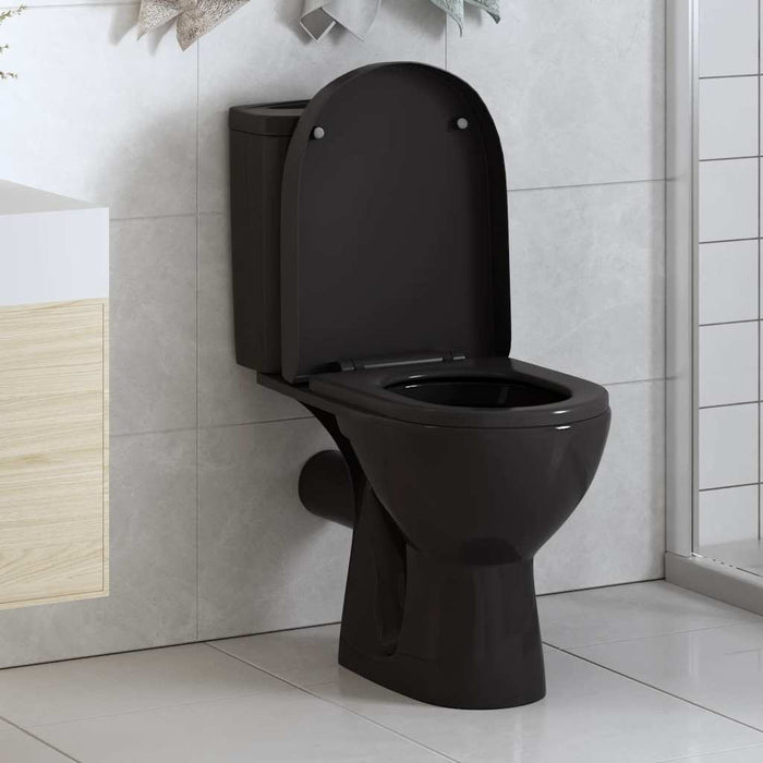 Capac WC cu închidere silențioasă, eliberare rapidă, negru - WALTI WALTI