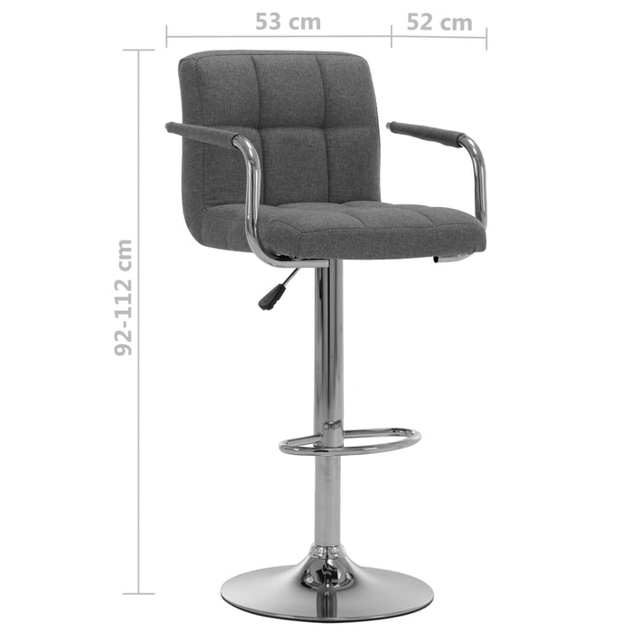 Scaun de bar, gri deschis, material textil - WALTI WALTI