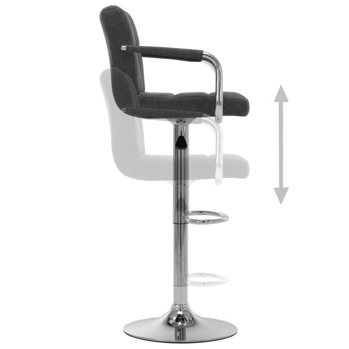 Scaun de bar, gri închis, material textil WALTI