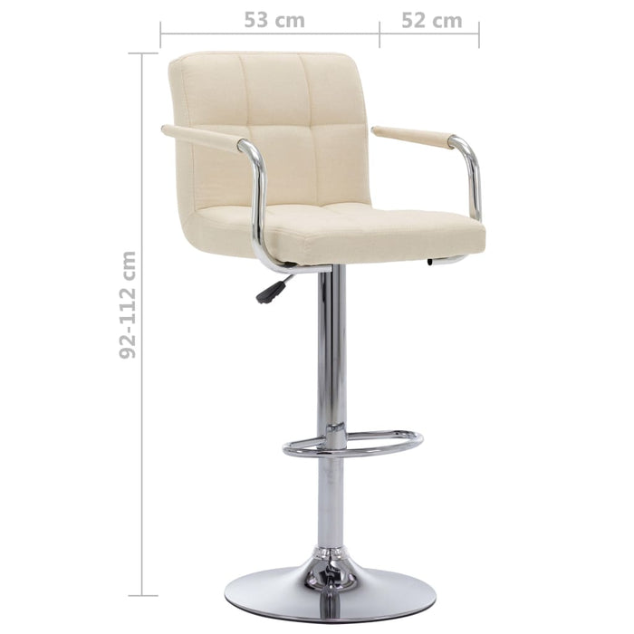 Scaun de bar, crem, material textil WALTI
