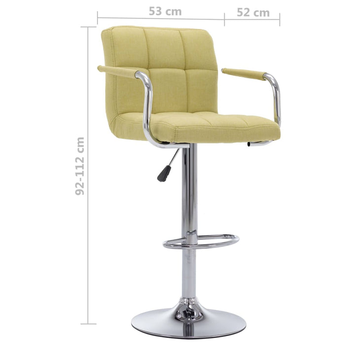Scaun de bar, verde, material textil WALTI