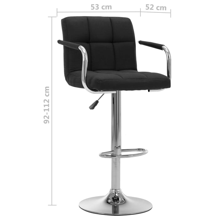 Scaun de bar, negru, material textil WALTI