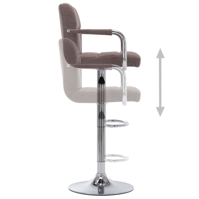 283418 vidaXL Bar Stool Taupe Fabric - WALTI WALTI