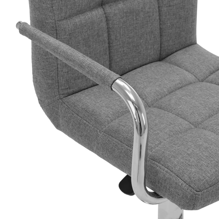 Scaune de bar, 2 buc., gri deschis, material textil WALTI
