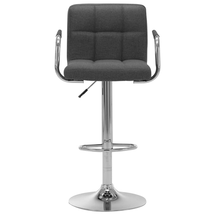 Scaune de bar, 2 buc., gri închis, material textil WALTI