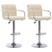 Scaune de bar, 2 buc., crem, material textil - WALTI WALTI