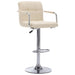 Scaune de bar, 2 buc., crem, material textil - WALTI WALTI