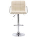 Scaune de bar, 2 buc., crem, material textil - WALTI WALTI