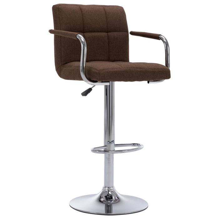 Scaune de bar, 2 buc., maro, material textil WALTI