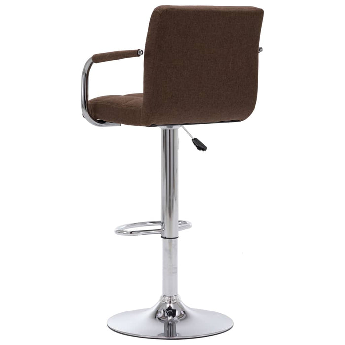 Scaune de bar, 2 buc., maro, material textil WALTI