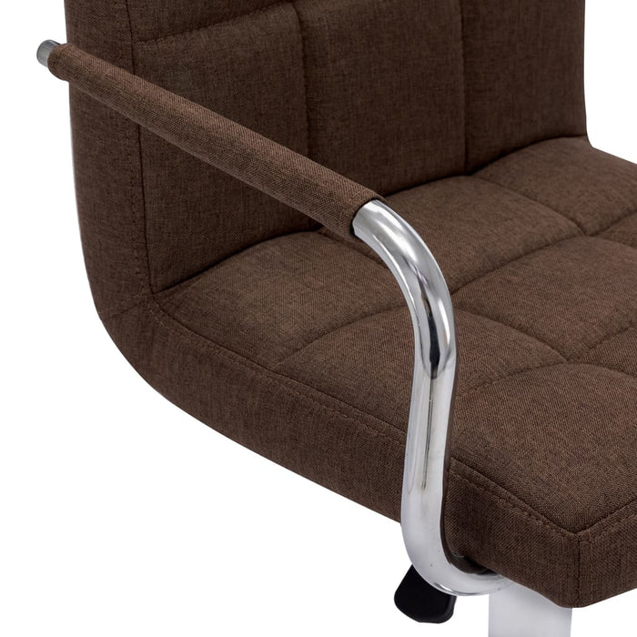 Scaune de bar, 2 buc., maro, material textil WALTI