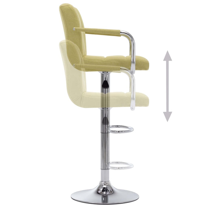 Scaune de bar, 2 buc., verde, material textil WALTI