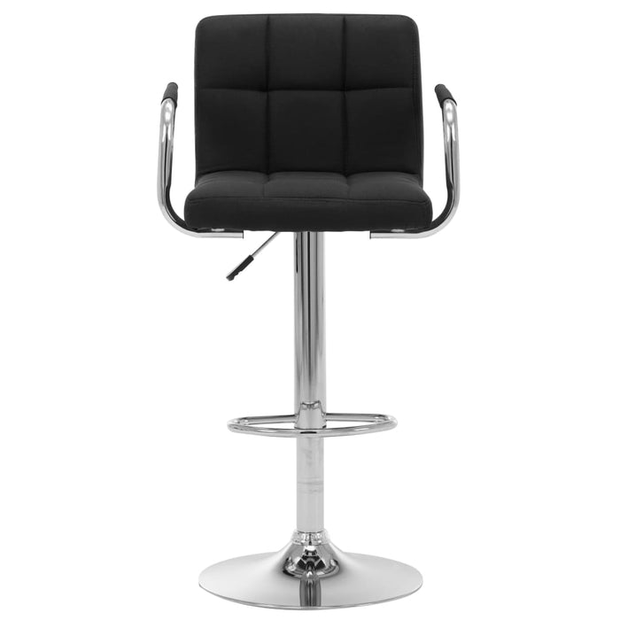 Scaune de bar, 2 buc., negru, material textil WALTI
