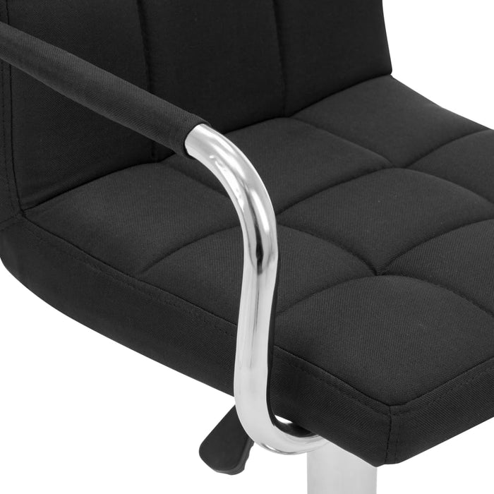 Scaune de bar, 2 buc., negru, material textil WALTI