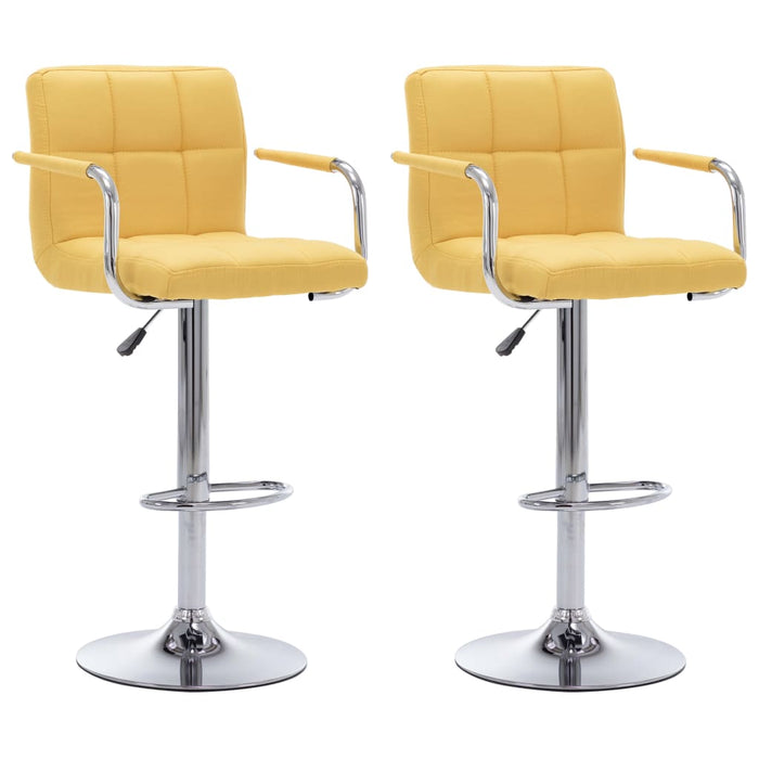 Scaune de bar, 2 buc., galben, material textil - WALTI WALTI