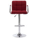 Scaune de bar, 2 buc., roșu vin, material textil - WALTI WALTI