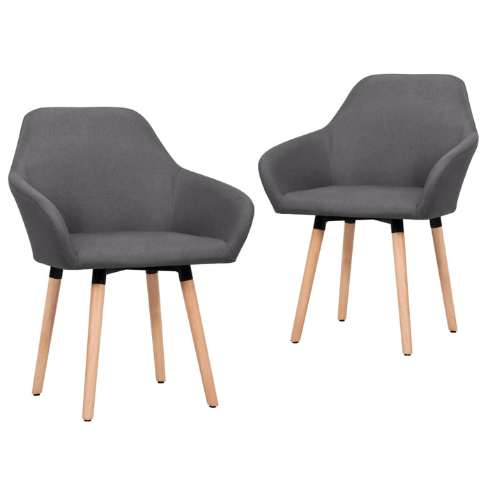 Scaune de bucătărie, 2 buc., gri închis, material textil - WALTI WALTI