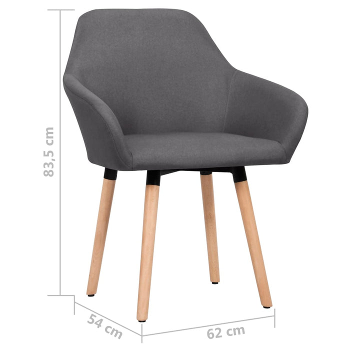 Scaune de bucătărie, 2 buc., gri închis, material textil - WALTI WALTI