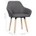 Scaune de bucătărie, 2 buc., gri închis, material textil - WALTI WALTI