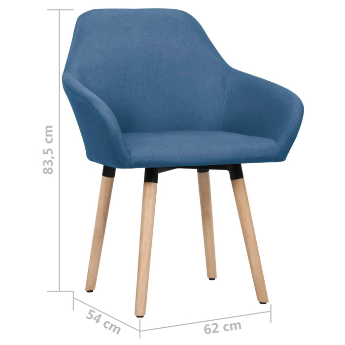 Scaune de bucătărie, 2 buc., albastru, textil WALTI