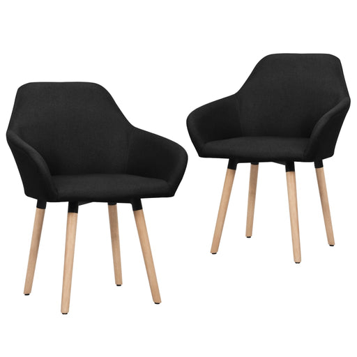 Scaune de bucătărie, 2 buc. negru, textil - WALTI WALTI