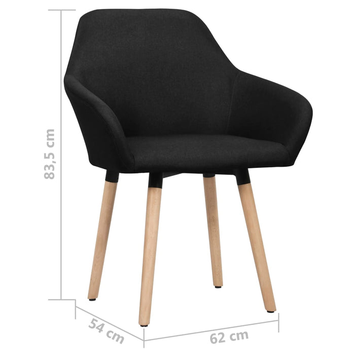 Scaune de bucătărie, 2 buc. negru, textil - WALTI WALTI