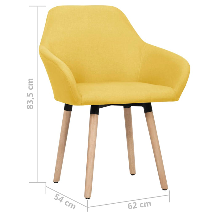 Scaune de bucătărie, 2 buc., galben, material textil - WALTI WALTI